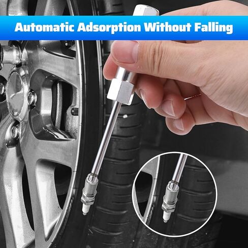 Magnetic Valve Stem Removal Tool, Aluminum-Valve Stem Removal Tool, Tire Valve Tools for Schrader Cores in Kuwait