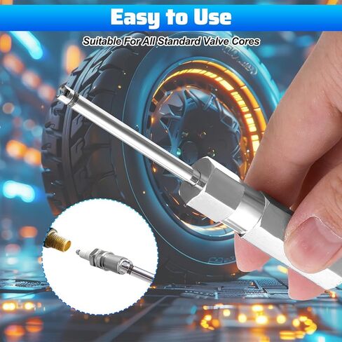 Magnetic Valve Stem Removal Tool, Aluminum-Valve Stem Removal Tool, Tire Valve Tools for Schrader Cores in Kuwait