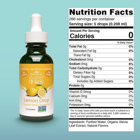 SweetLeaf Sweet Drops English Toffee Liquid Stevia Sweetener - English Toffee Stevia Drops, Zero Calories, Zero Sugar, Non-GMO, Gluten-Free, Keto Friendly - 2 Fl Oz in Kuwait