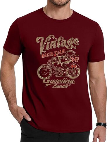 تي شيرت Aiyino للرجال للدراجات النارية، تي شيرت برسومات راكبي الدراجات النارية، هدية كاجوال لمحبي الدراجات النارية in Kuwait