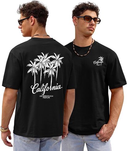 Mens Graphic T-Shirts Cotton Loose Fit Summer Crew Neck Short Sleeve Tee (S-XXL) in Saudi Arabia