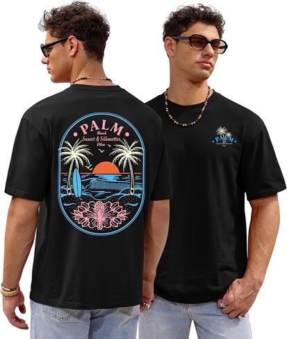 Mens Graphic T-Shirts Cotton Loose Fit Summer Crew Neck Short Sleeve Tee (S-XXL) in Saudi Arabia