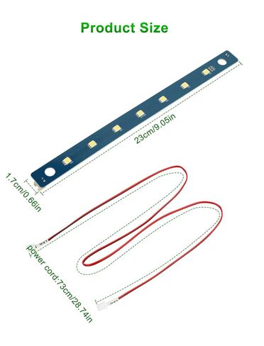 أدوات شريط خفيفة من طابعات طابعة ثلاثية الأبعاد ترقية لـ 24V COB Light Strip لـ Bambu Lab A1 Mini ، Cable بطول 600 مم من شريط الضوء 225 مم مع مفتاح ، مرن ، كثافة عالية وسهلة التثبيت (Bambu Lab A1 Mini فقط) in Kuwait