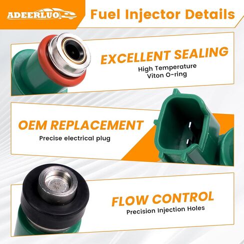 حاقن الوقود يناسب/تويوتا بريوس 2001-2009 صدى 2001-2005 ، ل/سليل xA xB 2004 2005 2006 1.5L L4 OE 23250-21020 23209-21020 FJ343 842-12234 158-0559 4 قطعة in Kuwait