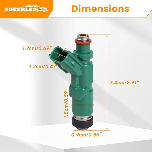 حاقن الوقود يناسب/تويوتا بريوس 2001-2009 صدى 2001-2005 ، ل/سليل xA xB 2004 2005 2006 1.5L L4 OE 23250-21020 23209-21020 FJ343 842-12234 158-0559 4 قطعة in Kuwait