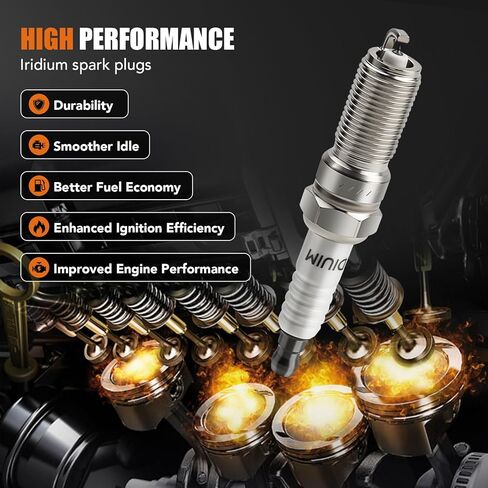 4 Pack Iridium Spark Plugs 4344 Fit for 2006-2013 Mazda 3 Mazda 6 Chevy Colorado Cobalt Equinox Malibu HHR Ford Fusion Escape Saturn Sky Buick Verano GMC Terrain 2.0L-2.9L Replaces LTR5IX-11 in Saudi Arabia