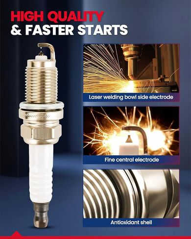 KAX بلاتينيوم شمعات الإشعال 8 عبوات متوافقة مع سيلفرادو 1500، تاهو، سييرا 1500، سيلفرادو 2500 HD، سوبربان 1500، إكسبريس 2500، إسكيب، إكسبريس 3500، يوكون، كورفيت in Kuwait