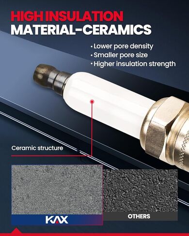 KAX بلاتينيوم شمعات الإشعال 8 عبوات متوافقة مع سيلفرادو 1500، تاهو، سييرا 1500، سيلفرادو 2500 HD، سوبربان 1500، إكسبريس 2500، إسكيب، إكسبريس 3500، يوكون، كورفيت in Kuwait