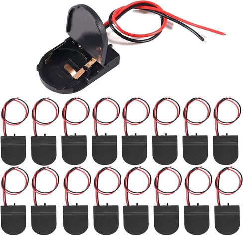 (Pack of 10 2 AA Battery Holder, 2 AA Battery Holder with Leads, 2 x 1.5V AA Battery Holder 2 Cell with Wires in Saudi Arabia