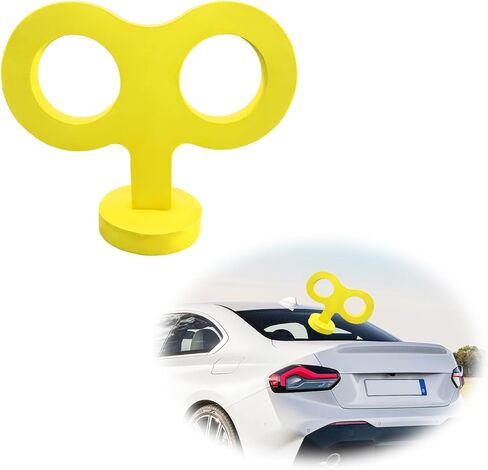 Car Wind Up Key Sticker, Funny 3D Sticker Wind Up Rolling Key for Car Back and Roof Decoration, Cute Turn Key Clockwork Auto Exterior Stickers, Universal Car Accessories (Black) in Saudi Arabia