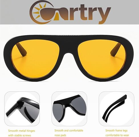 نظارات شمسية Onrtry Retro Aviator للنساء أنيقة من السبعينيات، نظارات شمسية كلاسيكية للحماية من الأشعة فوق البنفسجية in Kuwait