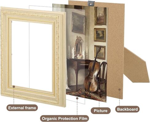 10 Pack Vintage Picture Frames for Wall or Tabletop Display Ornate Vintage Picture Frames Vintage Wall Art for Gallery Bedroom Living Room Antique Photo Frame for Wall Décor in Kuwait