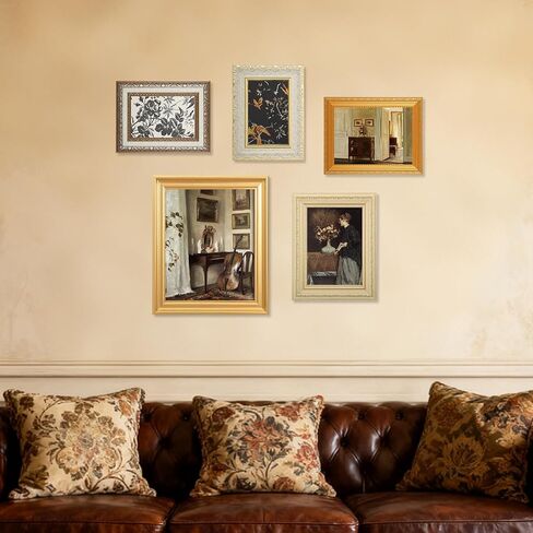 10 Pack Vintage Picture Frames for Wall or Tabletop Display Ornate Vintage Picture Frames Vintage Wall Art for Gallery Bedroom Living Room Antique Photo Frame for Wall Décor in Kuwait
