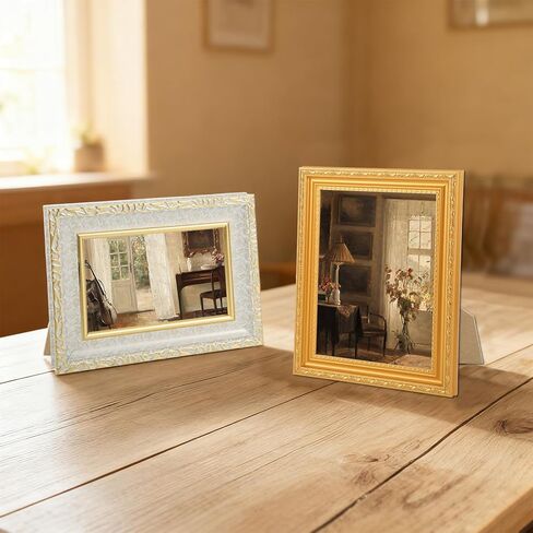 10 Pack Vintage Picture Frames for Wall or Tabletop Display Ornate Vintage Picture Frames Vintage Wall Art for Gallery Bedroom Living Room Antique Photo Frame for Wall Décor in Kuwait