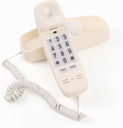Big Button Phone for Seniors, Landline Phones with Memory Image Button, Landlines Phones for House with Adjustable Volume, Flashing Caller, Suitable for Seniors, White in Kuwait