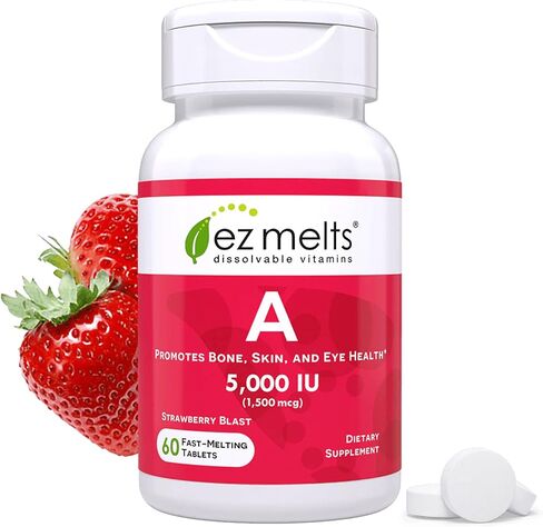 EZ Melts Dissolvable Vitamin A 5,000 IU, Sugar-Free, 2-Month Supply in Kuwait