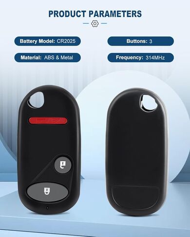 ECCPP 3 Buttons Keyless Entry Remote Key Fob Replace Part Number OUCG8D-344H-A 02-10 Compatible with H onda Civic CR-V Element 2003 for Honda Element (Pack of 1) in Saudi Arabia