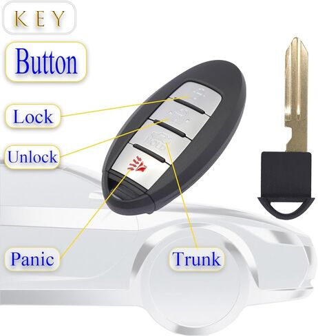 Key fob Replacement fits for Nissan Altima 2016-2018 Smart Car Keyless Entry KR5S180144014 285E3-9HS4A 433.92MHZ 4A in Kuwait