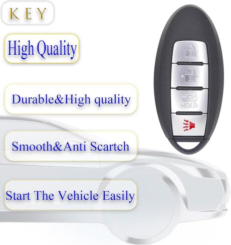 Key fob Replacement fits for Nissan Altima 2016-2018 Smart Car Keyless Entry KR5S180144014 285E3-9HS4A 433.92MHZ 4A in Kuwait
