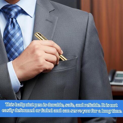 100 Pcs Small Ballpoint Pen 4 Inch Short Mini Gold Pens Bulk 1 mm Tiny Black Ink Ballpoint Smooth Writing Tool and Gift for Notebook Pockets Signature Notepads Business Office in Kuwait