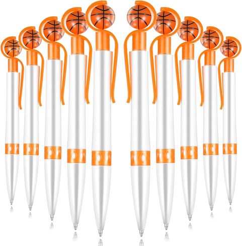 Harloon 18 Pcs Basketball Pens Sports Ballpoint Pens Cool Sport Writing Ballpoint Pen Ball Sports Pen Basketball Party Favors for Stationery Office Desk Decor Accessories in Saudi Arabia