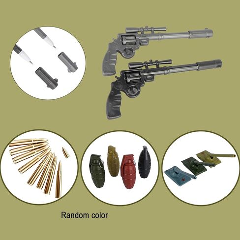 16 قطعة من أقلام القرطاسية الإبداعية بأشكال مختلفة مع مقلمة مبتكرة على شكل مسدس، أقلام هلامية، أقلام حبر جاف للمدرسة والمكتب، أقلام ملونة للأولاد والبنات in Kuwait