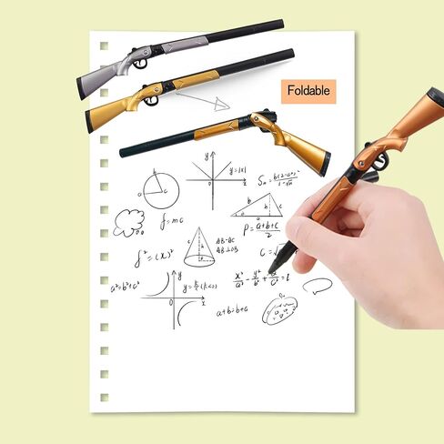 16 قطعة من أقلام القرطاسية الإبداعية بأشكال مختلفة مع مقلمة مبتكرة على شكل مسدس، أقلام هلامية، أقلام حبر جاف للمدرسة والمكتب، أقلام ملونة للأولاد والبنات in Kuwait