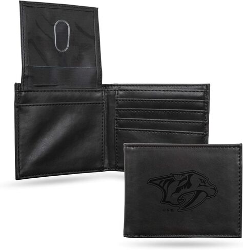 Rico Industries Laser Engraved Billfold Wallet, San Jose Sharks, 3.5 x 4.25-" in Saudi Arabia