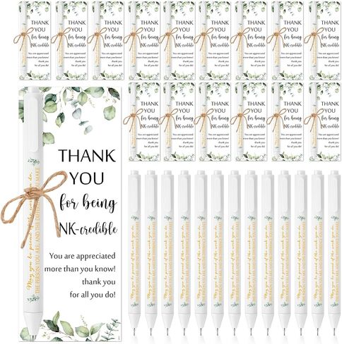 Fulmoon 50 Set Employee Appreciation Gifts Bulk Thank You Office Social Worker Gift Inspirational Ballpoint Pens with Cards Group Gifts for Coworkers Team Staff Teacher Assistant Nurse in Saudi Arabia
