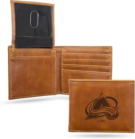 Rico Industries Laser Engraved Billfold Wallet, San Jose Sharks, 3.5 x 4.25-" in Saudi Arabia