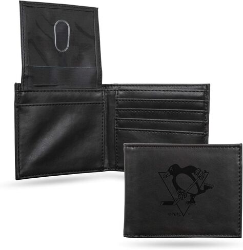 Rico Industries Laser Engraved Billfold Wallet, San Jose Sharks, 3.5 x 4.25-" in Saudi Arabia
