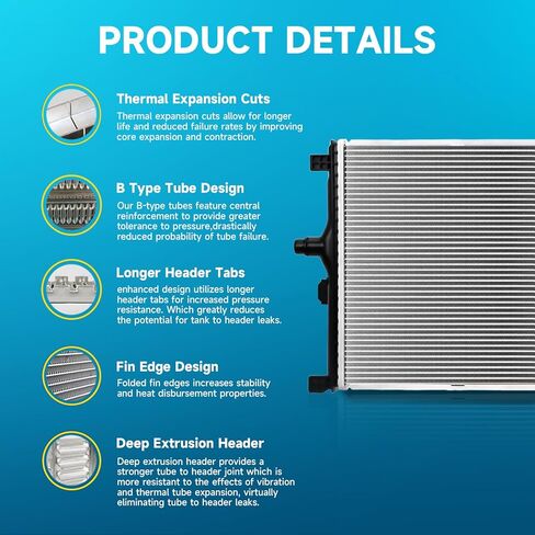 Engine Coolant Radiator fit for 2008-2011 Ford Focus in Kuwait