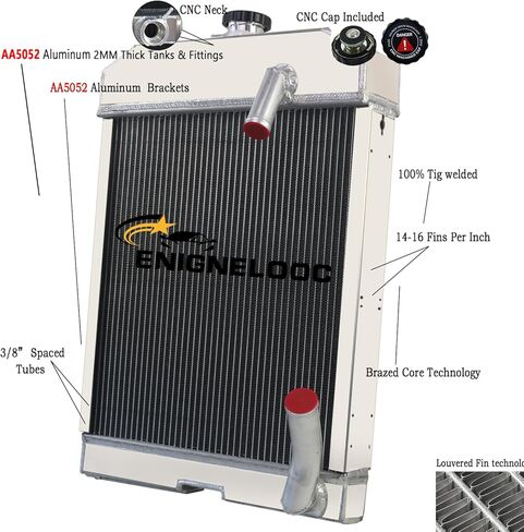 NCA8005 3 Row Tractor Radiator for Ford New Holland NAA Jubilee 501 600 601 641 700 701 800 801 841 861 1953-1964 in Kuwait