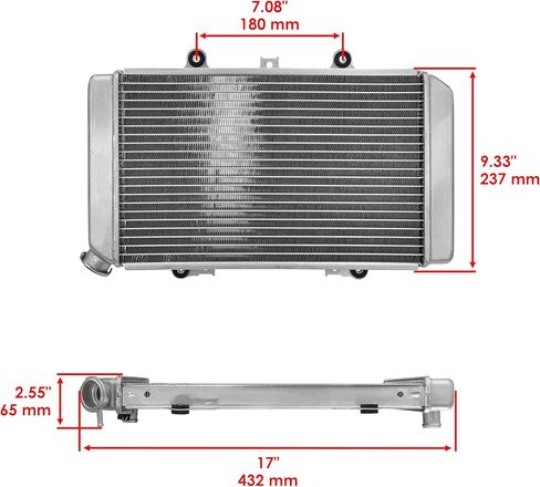 Caltric Radiator Compatible with Yamaha Grizzly 660 YFM660F 2005-2008 with Heat Sensor in Saudi Arabia