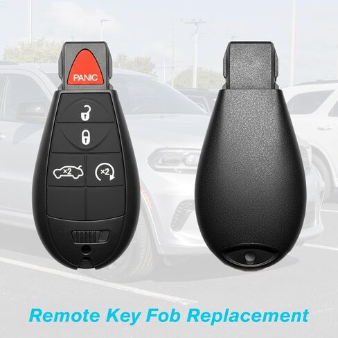 2PCS Car Key Fob Keyless Entry Remote 433Mhz M3N32297100 / 56046771AA for Dodge Dart 2013-2016 | 4 Buttons with Door Key in Saudi Arabia