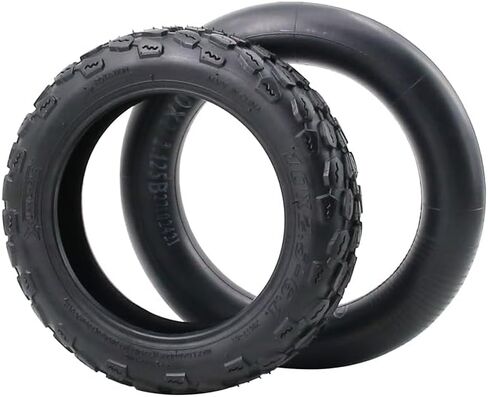 10x2.50-6.1 Anti-Slip Rubber tube tyre for Electric Scooter, Wear-Resistant Replacement Accessory with Deep Tread Grip, 240x64mm Black in Saudi Arabia