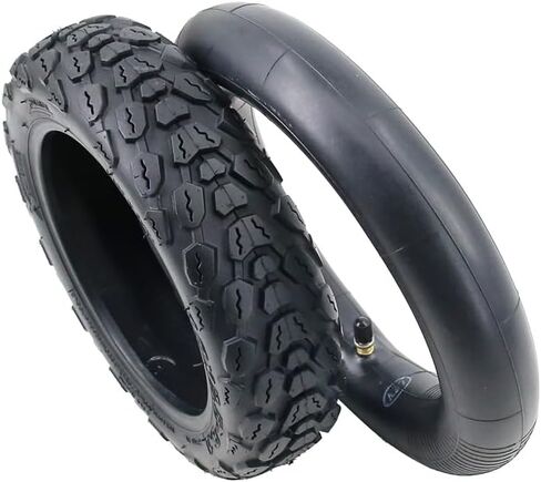 10x2.50-6.1 Anti-Slip Rubber tube tyre for Electric Scooter, Wear-Resistant Replacement Accessory with Deep Tread Grip, 240x64mm Black in Saudi Arabia