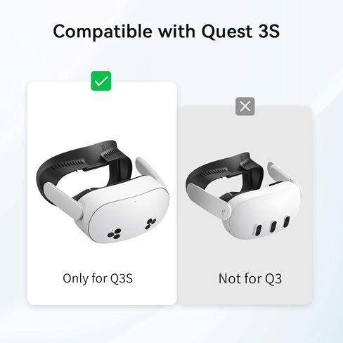 AMVR Not Fit Quest 3 ، للحصول على غطاء وسادة واجهة الوجه Quest 3S متوافق مع إكسسوارات Meta/Oculus Quest 3S ، استبدال وسادة القطن الحريري المريح والراحة (نسخة أوسع) in Kuwait