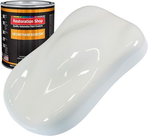 Restoration Shop - Pure White Urethane Basecoat Auto Paint - Quart Paint Color Only - Professional High Gloss Automotive, Car, Truck Refinish Coating in Kuwait