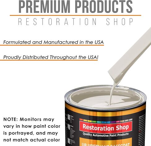 Restoration Shop - Pure White Urethane Basecoat Auto Paint - Quart Paint Color Only - Professional High Gloss Automotive, Car, Truck Refinish Coating in Kuwait