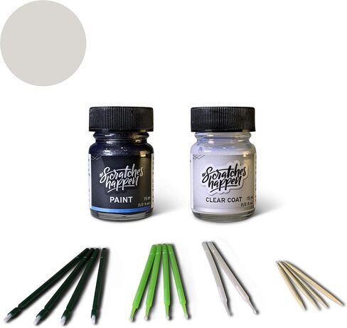 طقم طلاء ScratchesHappen Exact-Match Touch Up - فضي سريع/فضي لامع (TL/M7049A) لسيارة فورد - أساسي (طلاء + طبقة شفافة) in Kuwait