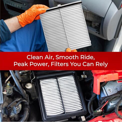 Engine & Cabin Air Filter Kit Compatible with 2019-2024 Mazda CX-30, 2019-2025 Mazda 3, 2023-2025 CX-50 | Replace BDGF-61-J6X, PAH9-13-3A0A | Includes Mazda CX30 Cabin Air Filter-Equivalent Models in Kuwait