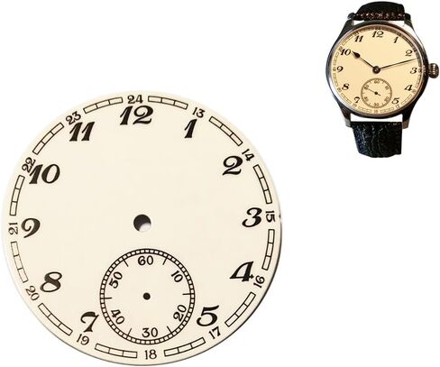 لوحة قرص الساعة 38.9 ملم الثانية عند الساعة 6 لقطع غيار حركة ETA 6498 ST36 in Kuwait