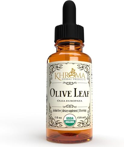 Khroma Herbal Products Organic Olive Leaf - 2 oz Liquid in a Glass Bottle - 30 Servings in Kuwait