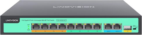 LINOVISION 4 Ports Full Gigabit PoE++ Switch, Built-in 96W Power, All 4 Ports support BT 90W, Sufficient Power for all IEEE 802.3 af/at/bt PoE devices, including PTZ cameras, Wireless AP and PoE light in Saudi Arabia