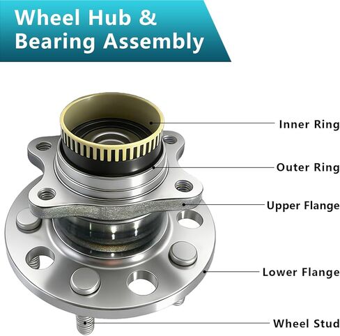 512437 مجموعة محور العجلة الخلفية لسيارة 2010-2017 Hyundai Azera، Sonata، Tucson، 2008-2016 Kia Cadenza، Optima، Rondo، for Sportage، 52730-3S200 (2 قطعة) in Kuwait