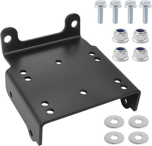 ATV Winch Mounting Bracket Kit Compatible with Suzuki King Quad 450/500 AXi/700/750 Winch Mount, Fits 2000–3600 lb Winches, 4.875" Fairlead, Standard 4-Hole 4 7/8"x 3"& 2-Hole Mounting Plate in Kuwait