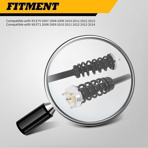 31316783016 Pair Front Shock Absorbers Struts Assembly w/o EDC Compatible with X5 E70 2007-2013 X6 E71 2008-2014 1335906 920115 in Saudi Arabia