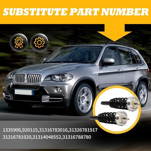 31316783016 Pair Front Shock Absorbers Struts Assembly w/o EDC Compatible with X5 E70 2007-2013 X6 E71 2008-2014 1335906 920115 in Saudi Arabia