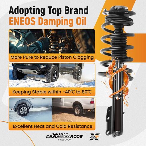 maXpeedingrods 2Pc Front Strut Assembly for Chevy Malibu 2004-2012 Pontiac G6 2005-2010 Saturn Aura 2007-2009, Complete Pair Front Shock Absorber Strut w/Coil Spring, Replace 172200 172199 in Saudi Arabia